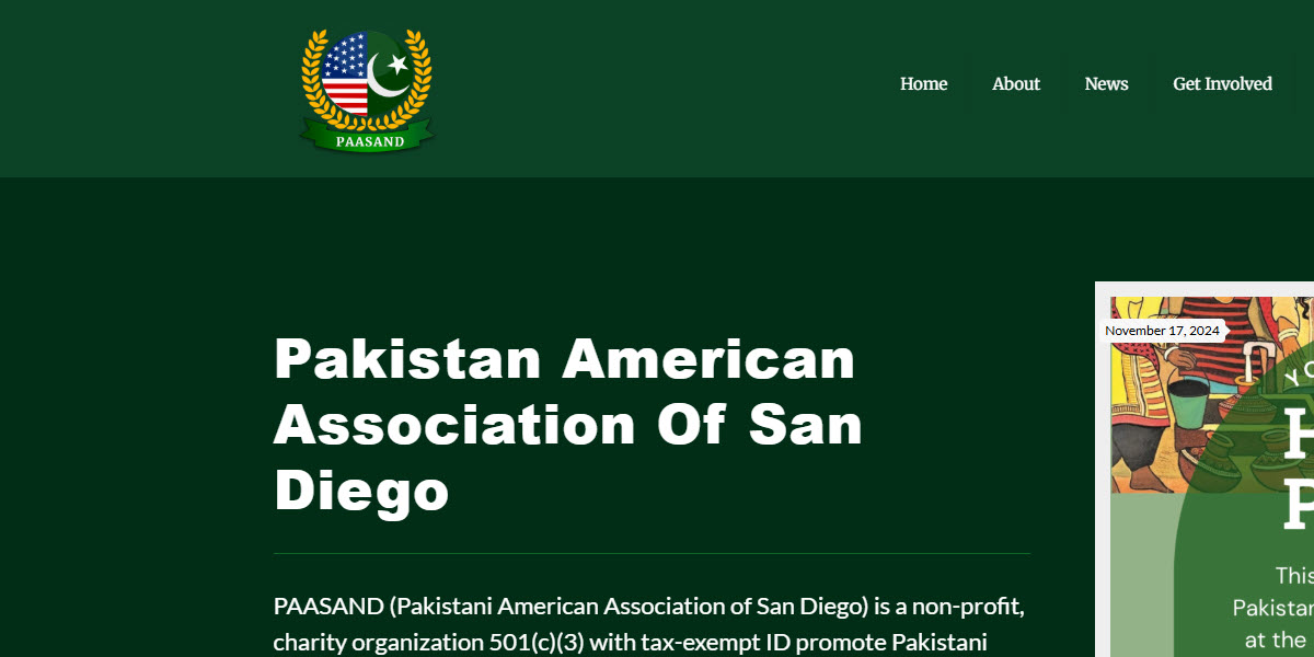 Pakistan American Association Of San Diego
