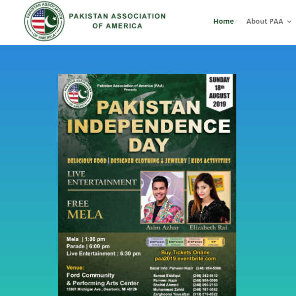 Pakistani Organization Near Me - Pakistan Association of America