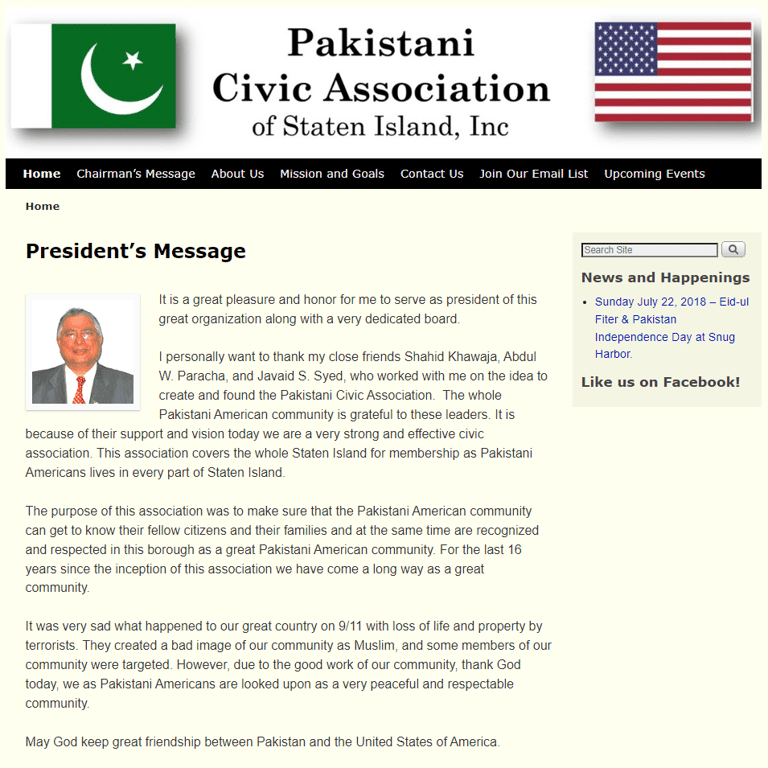 Pakistani Organization Near Me - Pakistani Civic Association of Staten Island, Inc.